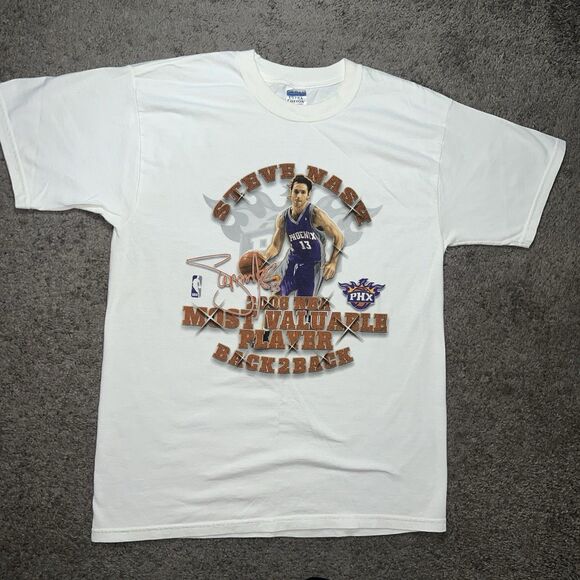 Vintage 2006 Steven Nash Phoenix Suns Back To Back MVP Shirt Men’s Large White